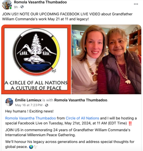 Honoring Grandfather William Commanda – Reflections with Emilie Lemieux